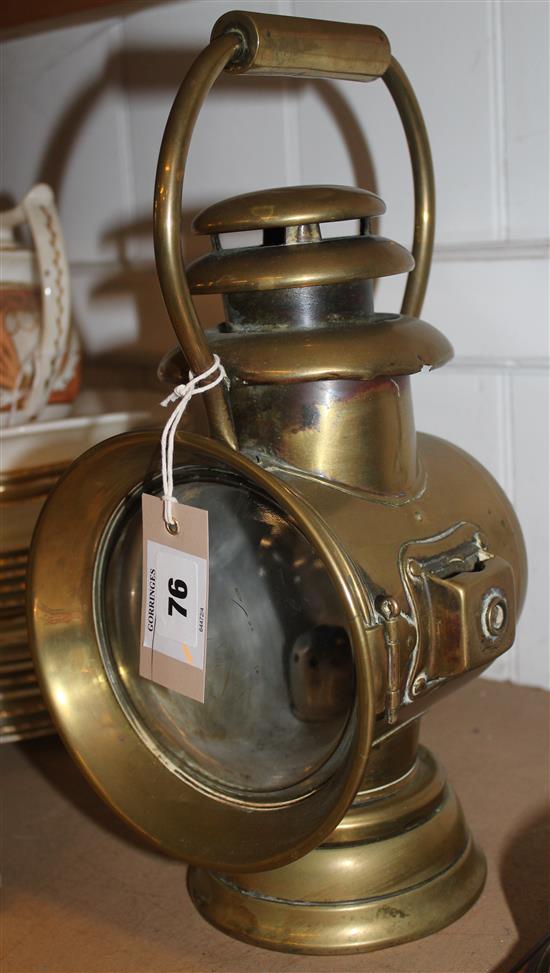 An American Salsbury Dietz brass car lamp(-)